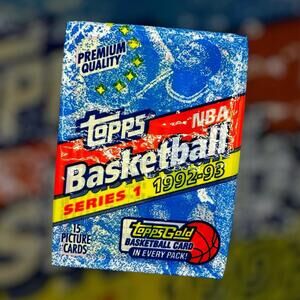 1992-93 TOPPS Basketball SERIES 1, SEALED PACK Shaq RC, Michael Jordan